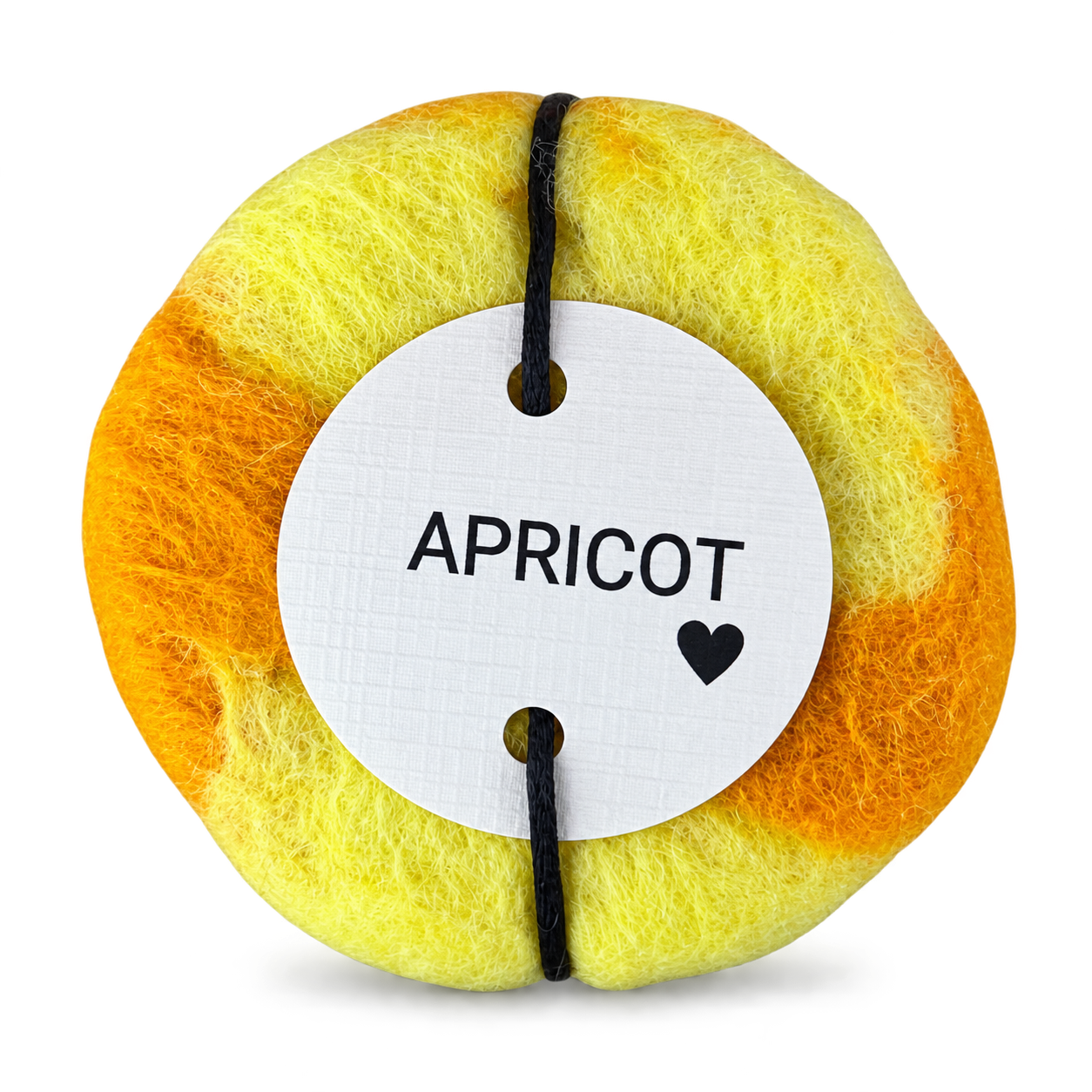 Apricot felted wool soap