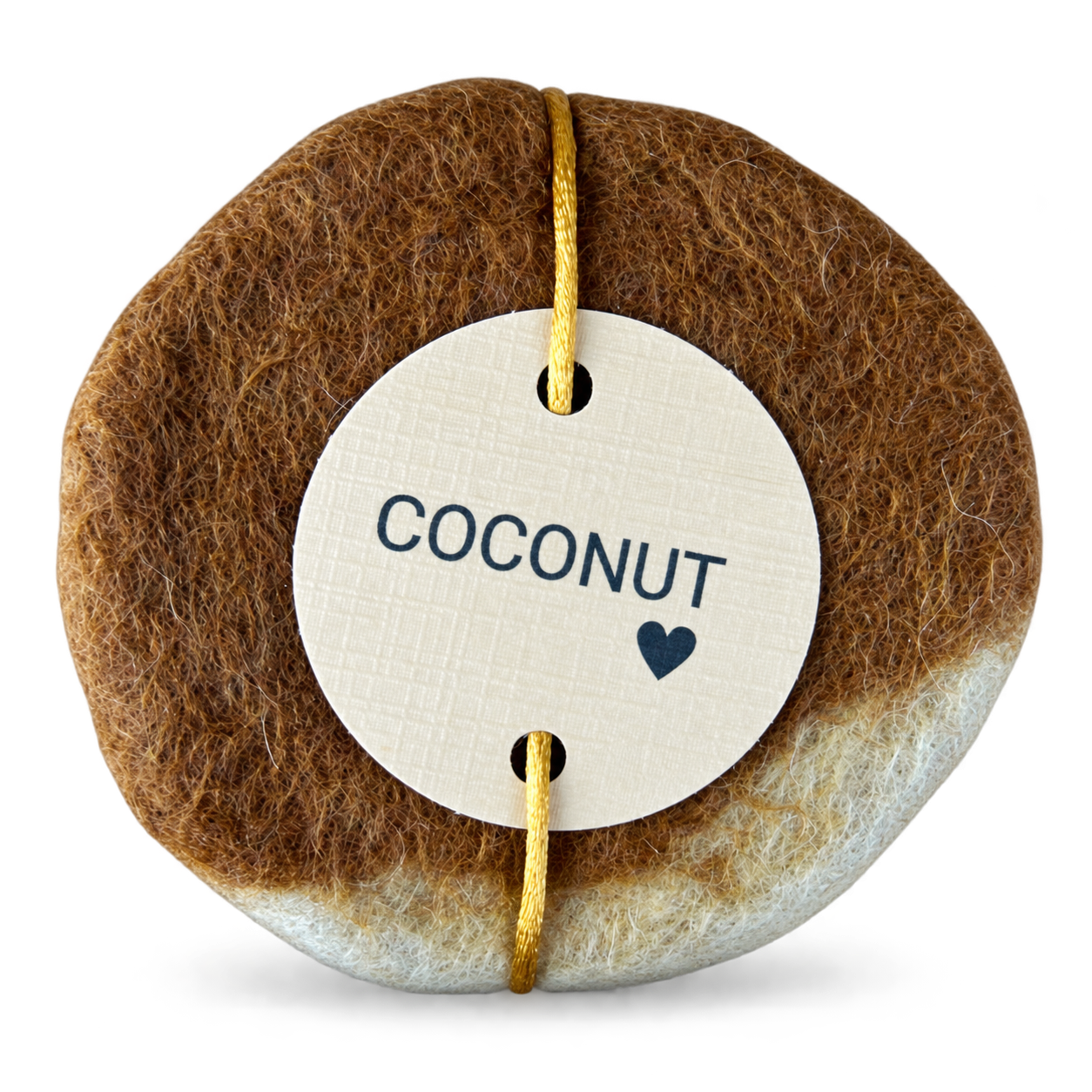Coconut felted wool soap