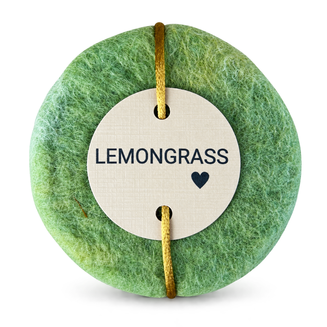 Lemongrass felted wool soap