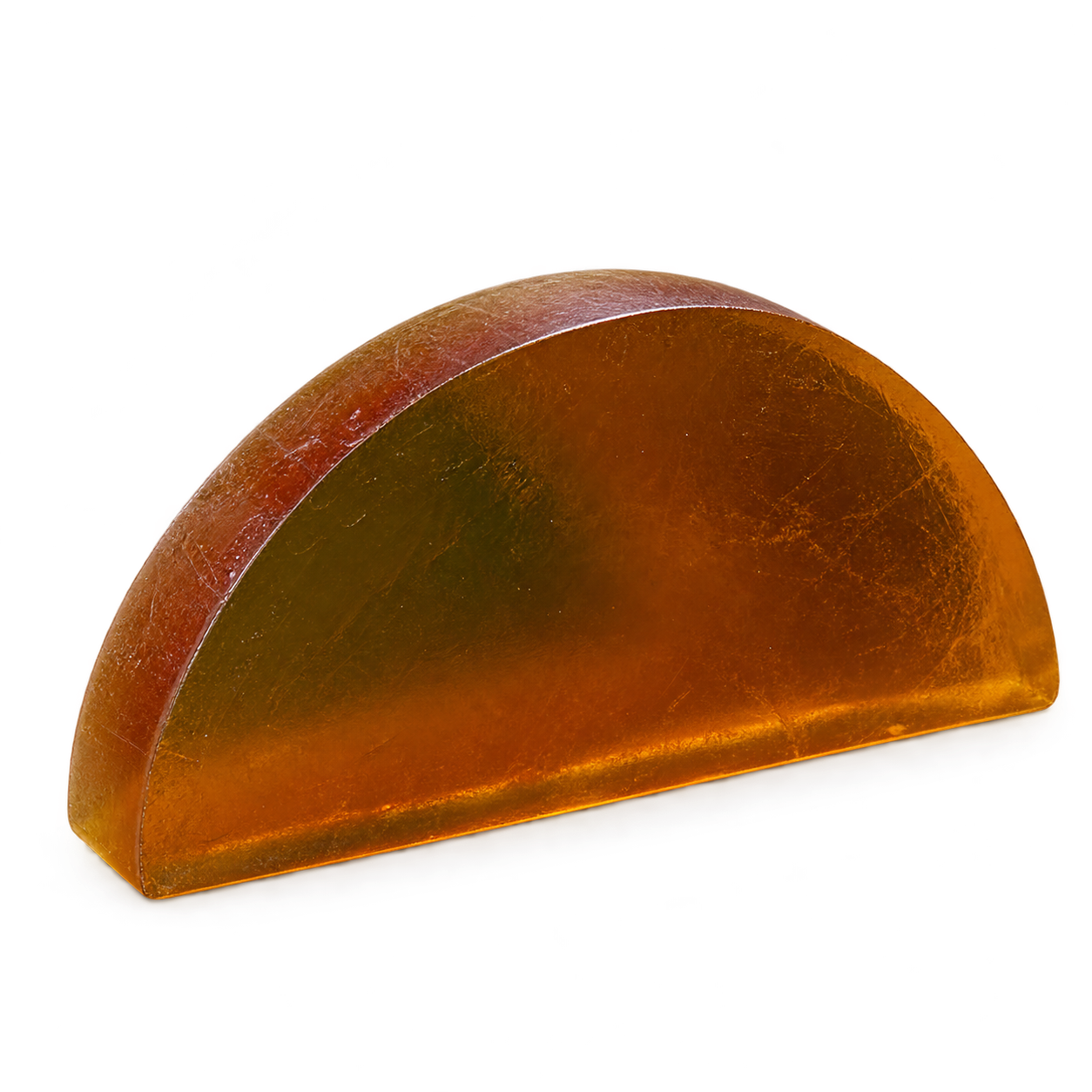 Dark brown half-moon Lu.Flo coffee glycerin soap, 50 grams