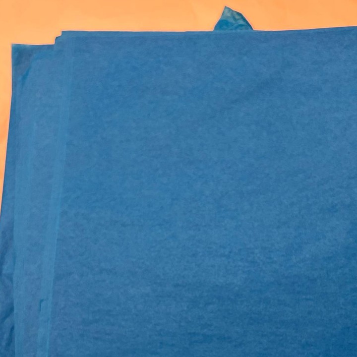 Blue tissue paper